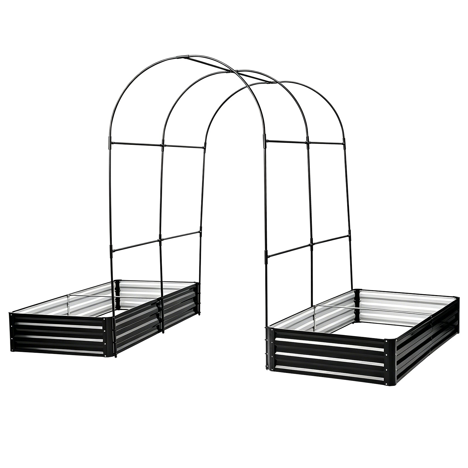 Raised Garden Bed with Arch Trellis - 2 Pack