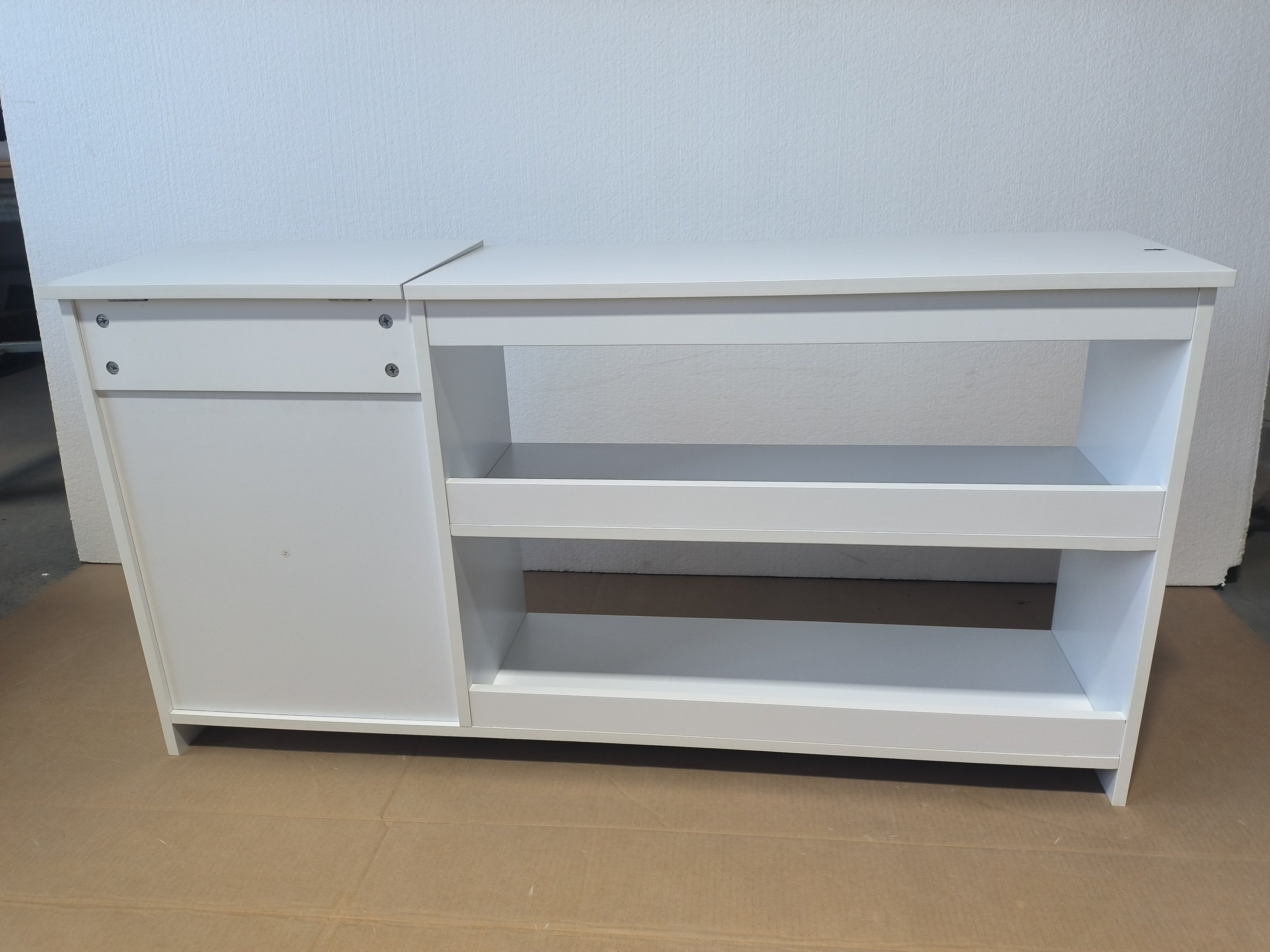 3-in-1 Kids Bookshelf and Toy Storage Cabinet with Chalkboard