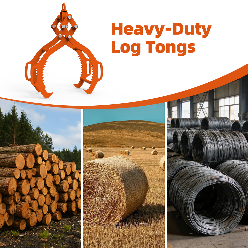 28-Inch Log Lifting Tongs with 4-Claw Heavy Duty Design