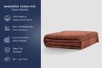 Cozy Knit Cotton Throw Blanket