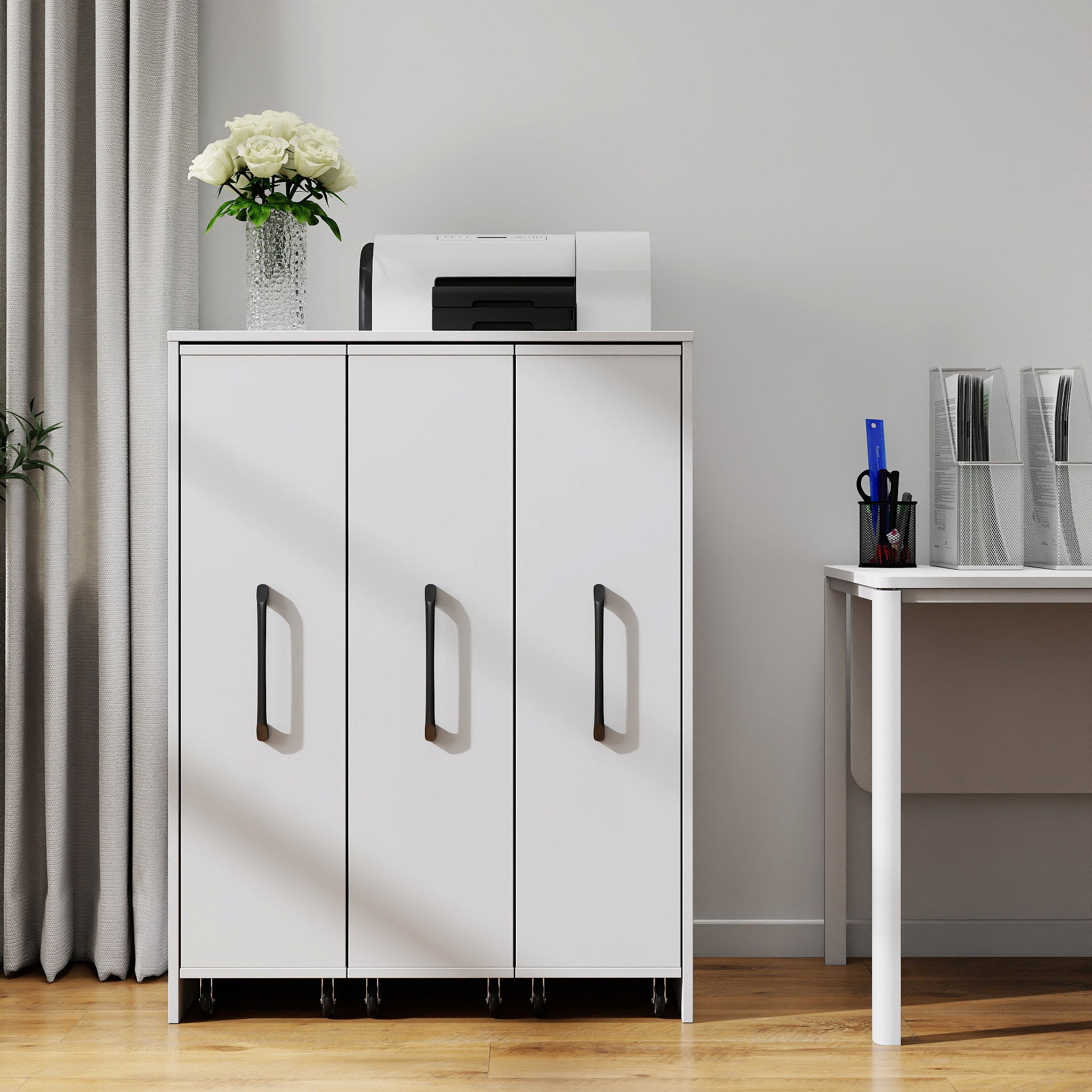 Bookcase with Three Pulled Out Doors