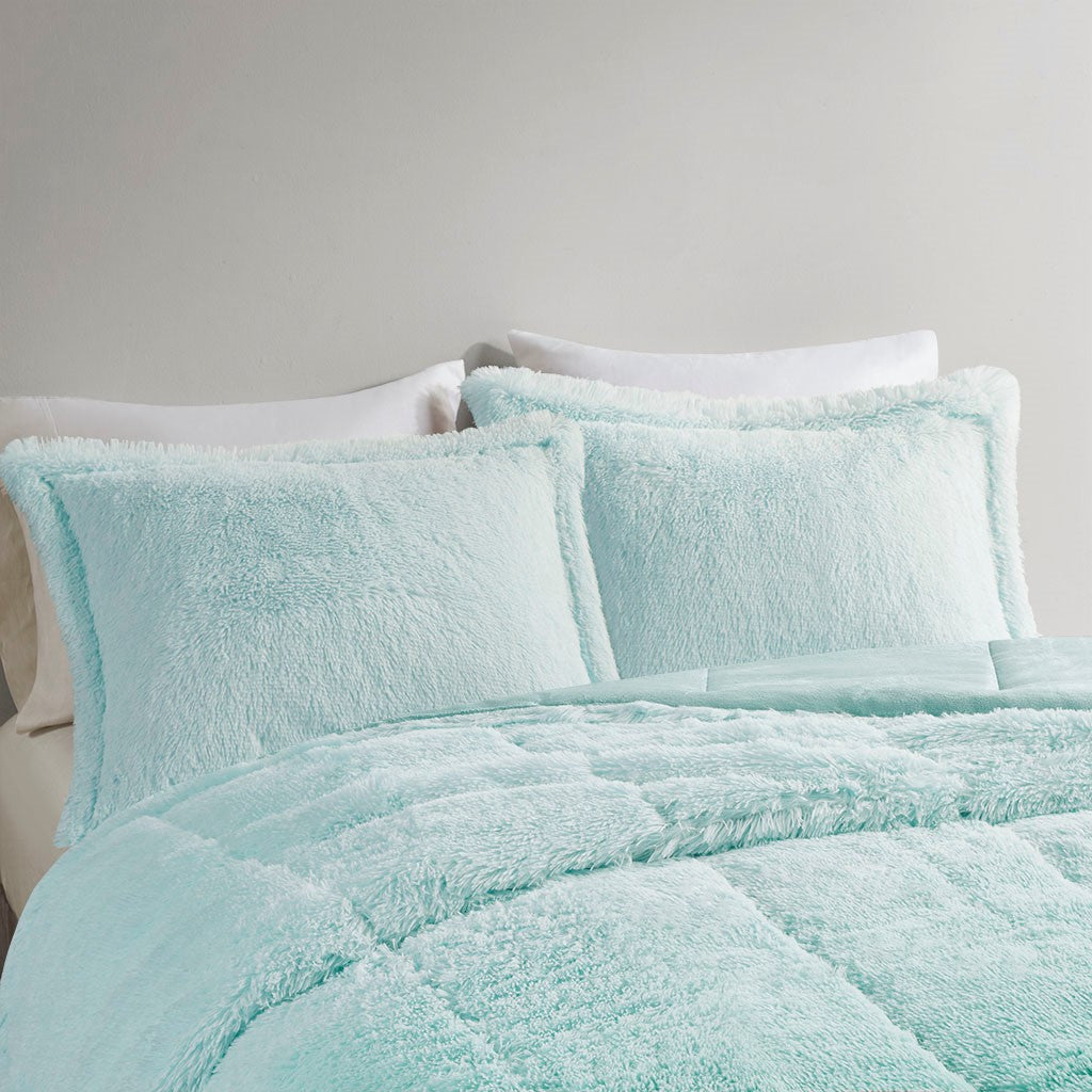 Twin/Twin XL Ombre Shaggy Long Fur Comforter Mini Set