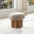 W8017-1 Mushroom Stool with Grieg Plush Cushion