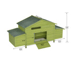 Large Wooden Chicken Coop with Free-Range Doors