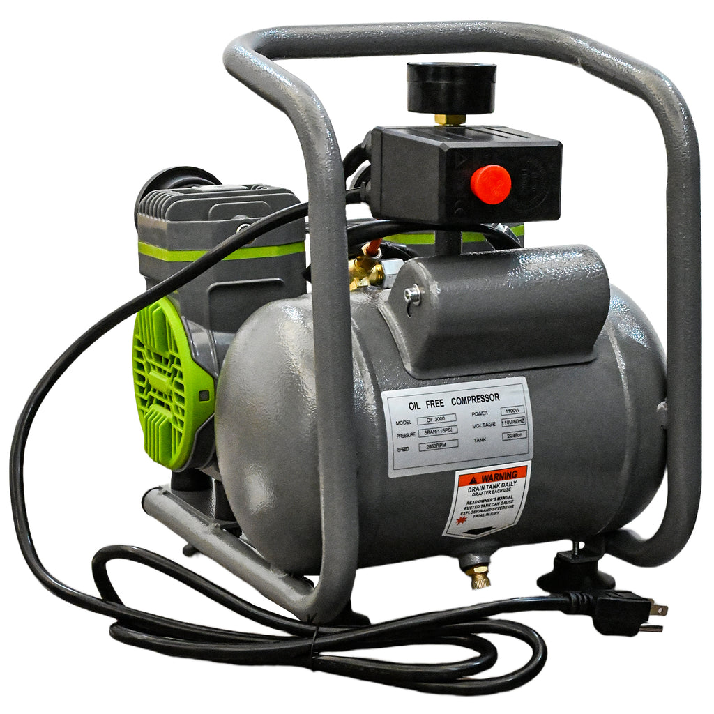 Oil Free Air Compressor with Quiet Operation and Tank