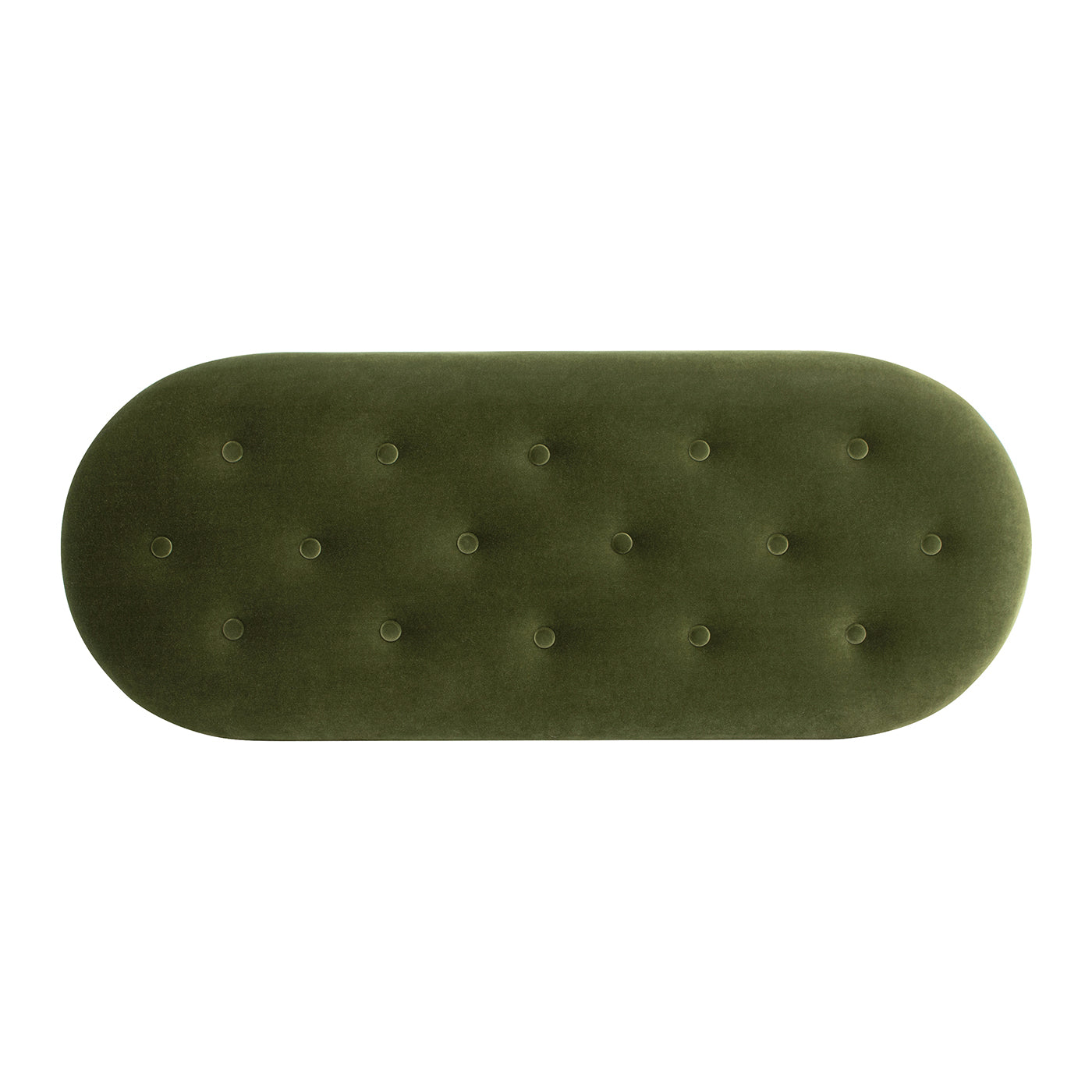 Melinda 48.5" Oval Tufted Bullion Fringe Storage Bench, Olive
