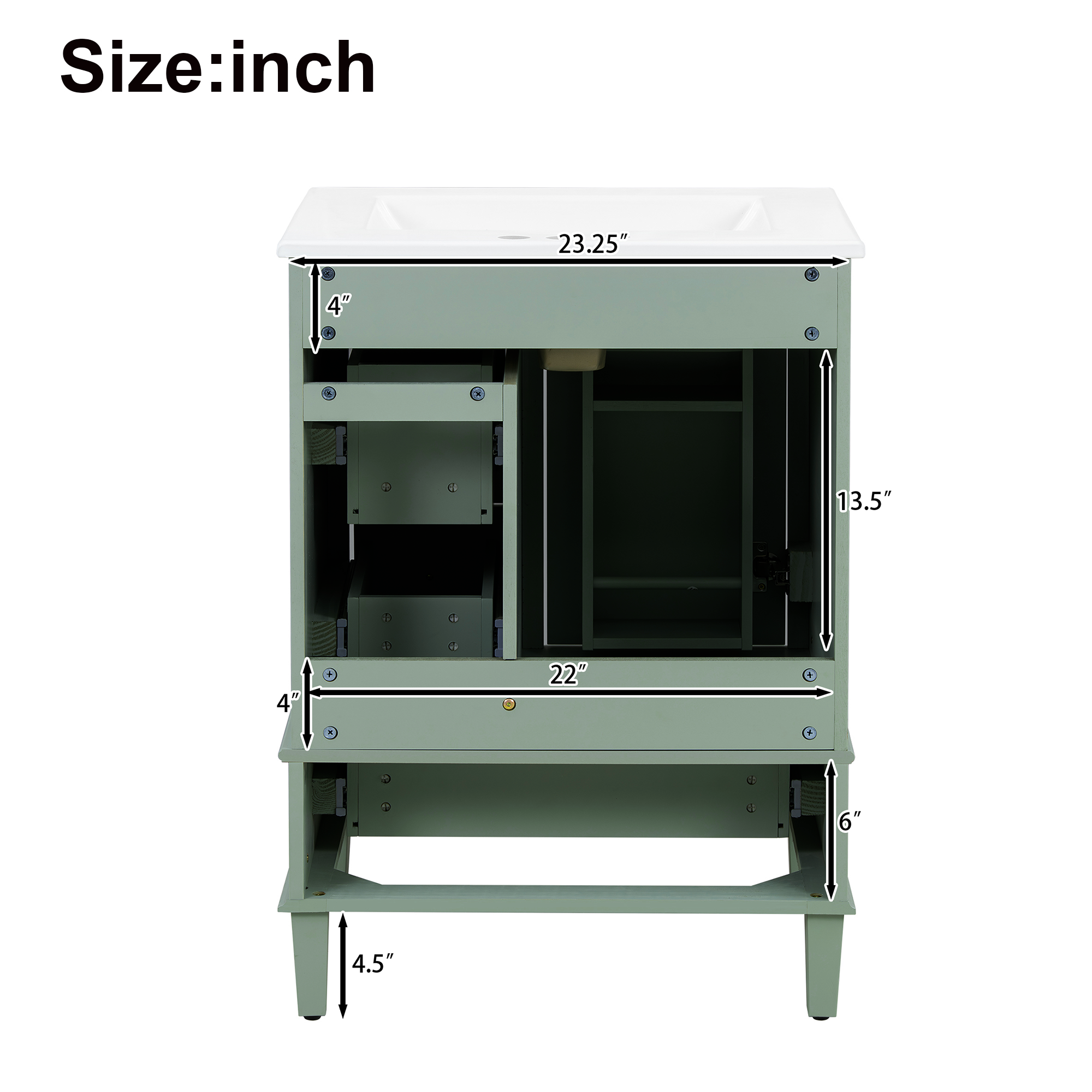 24-Inch Light Bathroom Vanity Cabinet