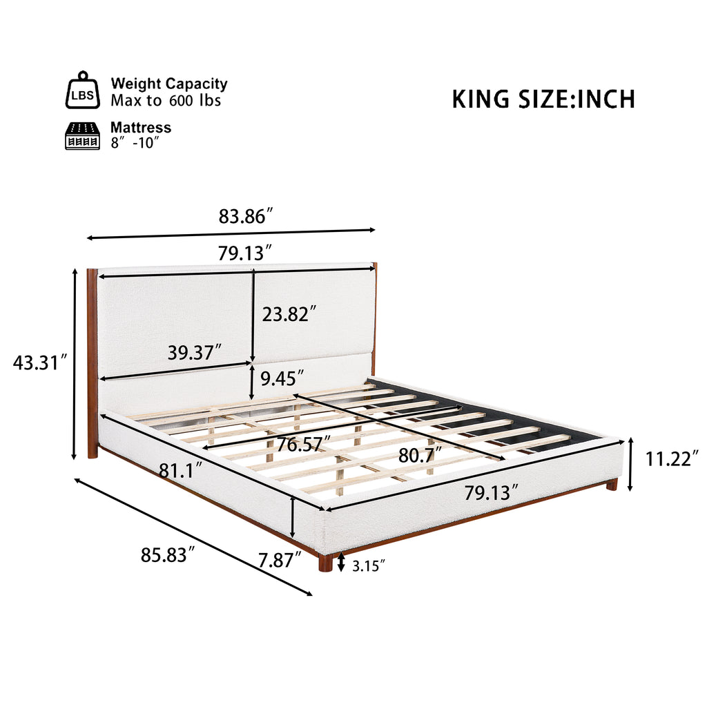 King Size Upholstered Bed Frame