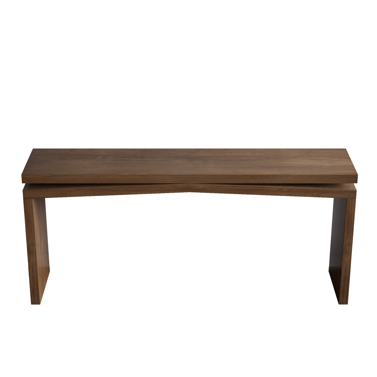 65-Inch Solid Wood Console Table, Farmhouse Rustic, Deep Brown