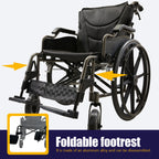 Folding Manual Transport Wheelchair