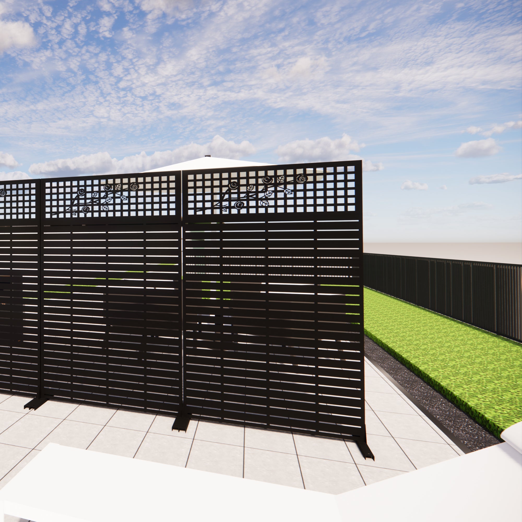 Metal Privacy Screens 72" H x 43.3" W