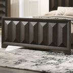 Espresso 1pc Eastern King Size Bed Panel Headboard