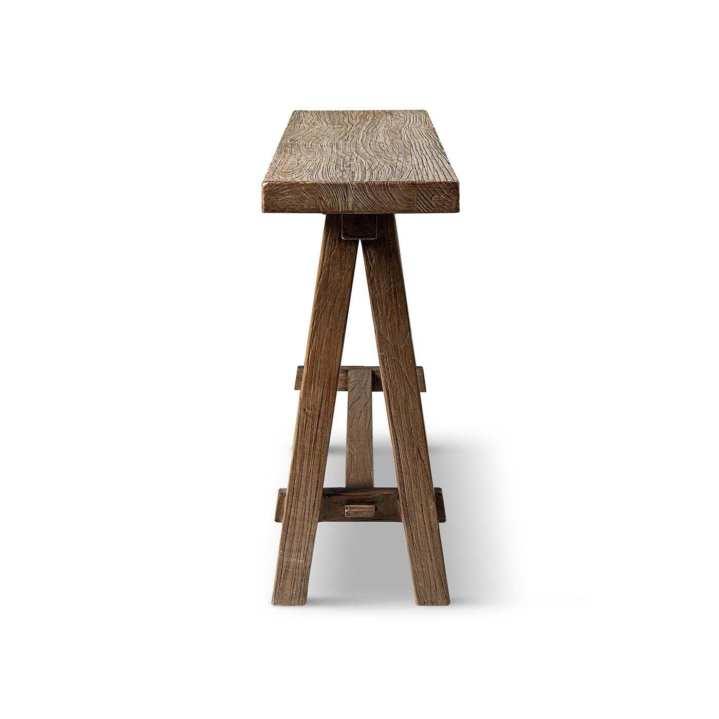 Hawthorne 60" Solid Reclaimed Elm Trestle Console Table