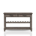 Console Table With Wine Bottle Storage & Storage Drawers