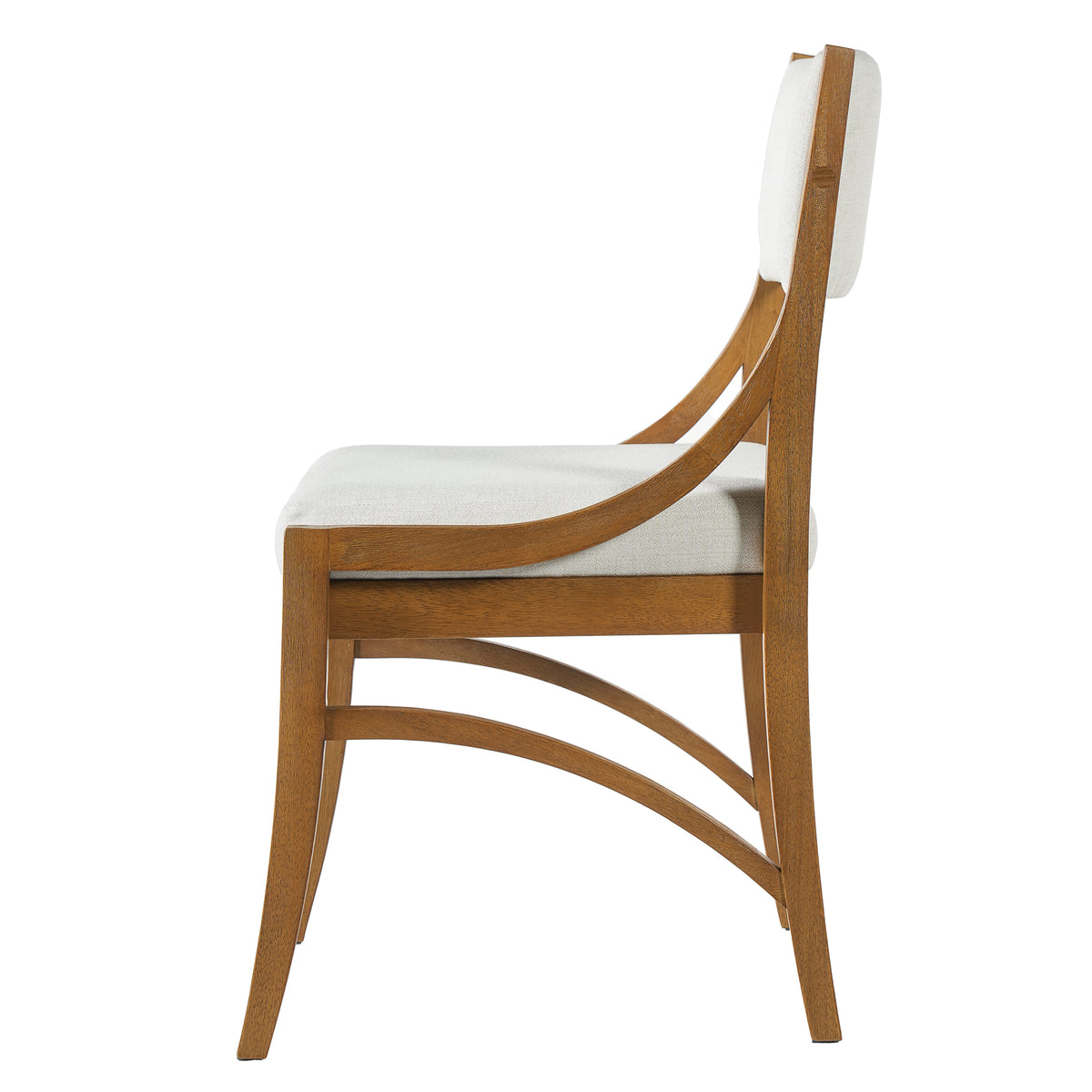Fabric Upholstered Dining Chairs, Modern Kitchen Chairs with Curved Back