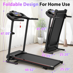 Folding Treadmill with Incline 2.5HP Electric Treadmill for Home