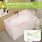 43" Acrylic Freestanding Bathtub with Seat