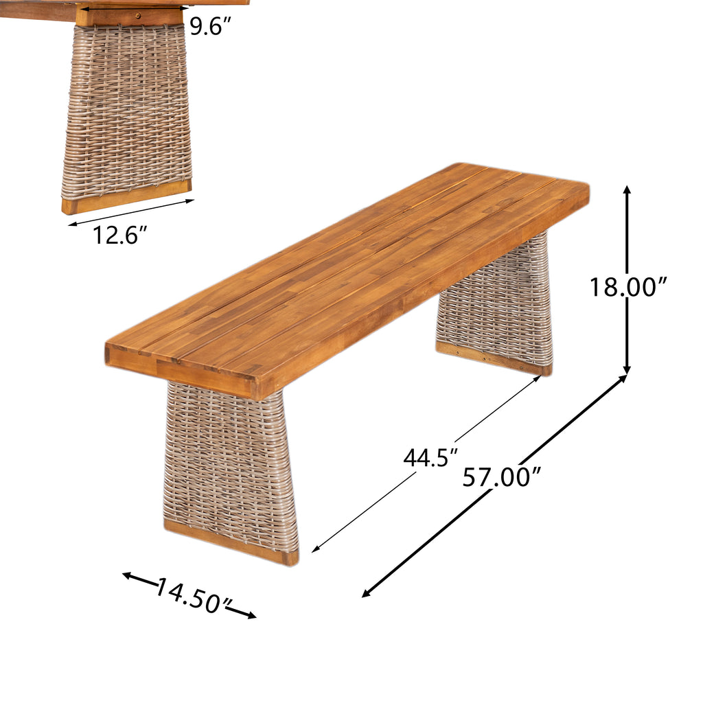 Outdoor Acacia Wood Bench