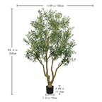 8FT Tall Artificial Olive Tree - Large Faux Potted Tree