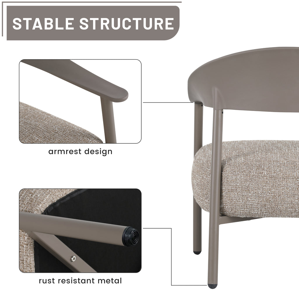 Summer Modern 2-Piece Accent Chair Set with Coffee Table