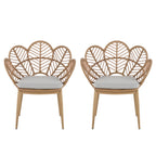Kirk Outdoor Wicker Peacock Shape Papasan Style Chair