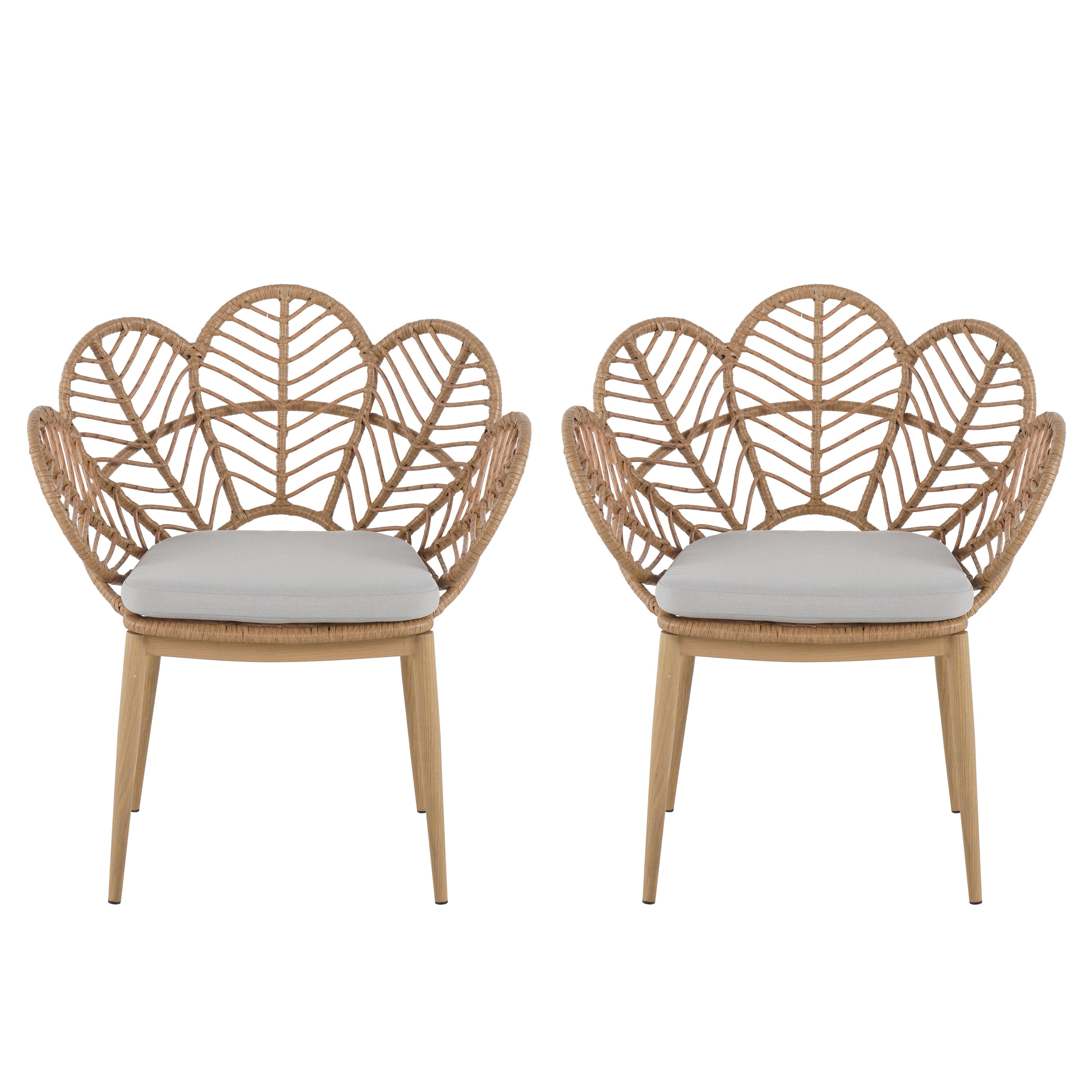 Kirk Outdoor Wicker Peacock Shape Papasan Style Chair