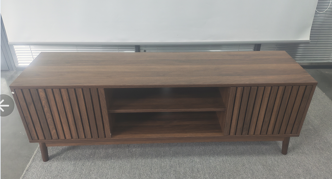 55-inch TV stand, mid-century modern style TV stand (suitable for 55/65-inch TVs), entertainment center with storage space, media console for living room and bedroom