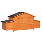 Large Wooden Chicken Coop with 2 Nesting Boxes