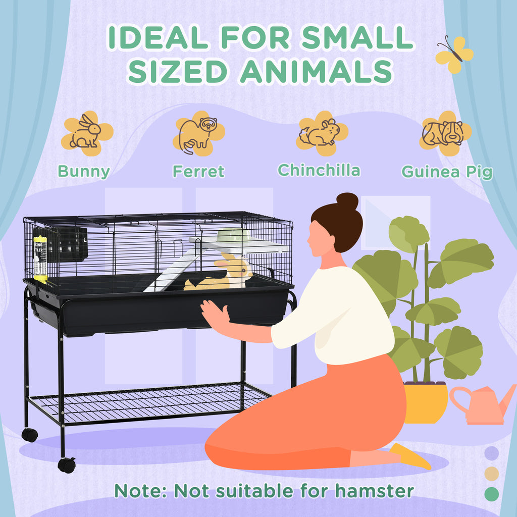 PawHut Two-Story Small Animal Cage Removable from Stand