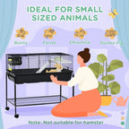 PawHut Two-Story Small Animal Cage Removable from Stand
