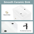 20 Inch Bathroom Vanity with Ceramic Sink