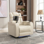 270 Degree Swivel PU Leather Power Recliner