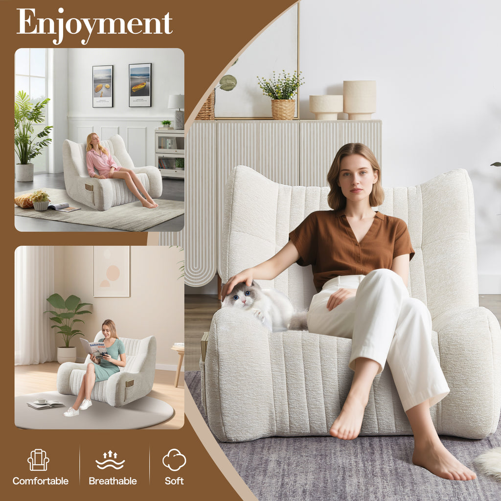 Bean Bag Chair for Adults with Armrests