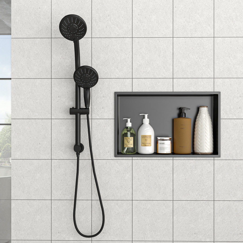 21" x 13" Stainless Steel Shower Niche, Gunmetal