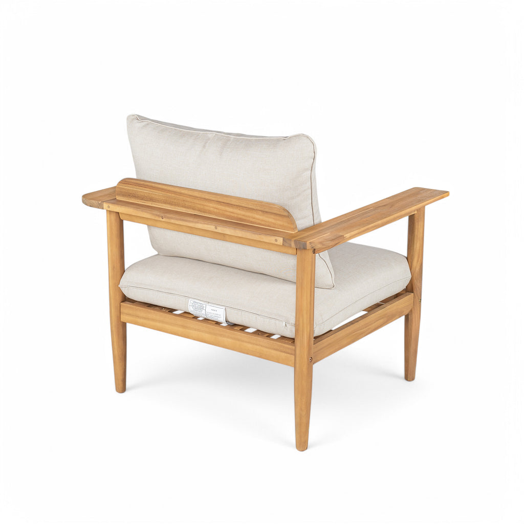 Terassi Outdoor Acacia Wood Lounge Chair, Set of 2