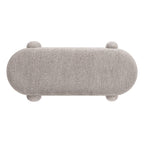 Hugo 49" Oval Fully Upholstered Storage Bench in Boucle