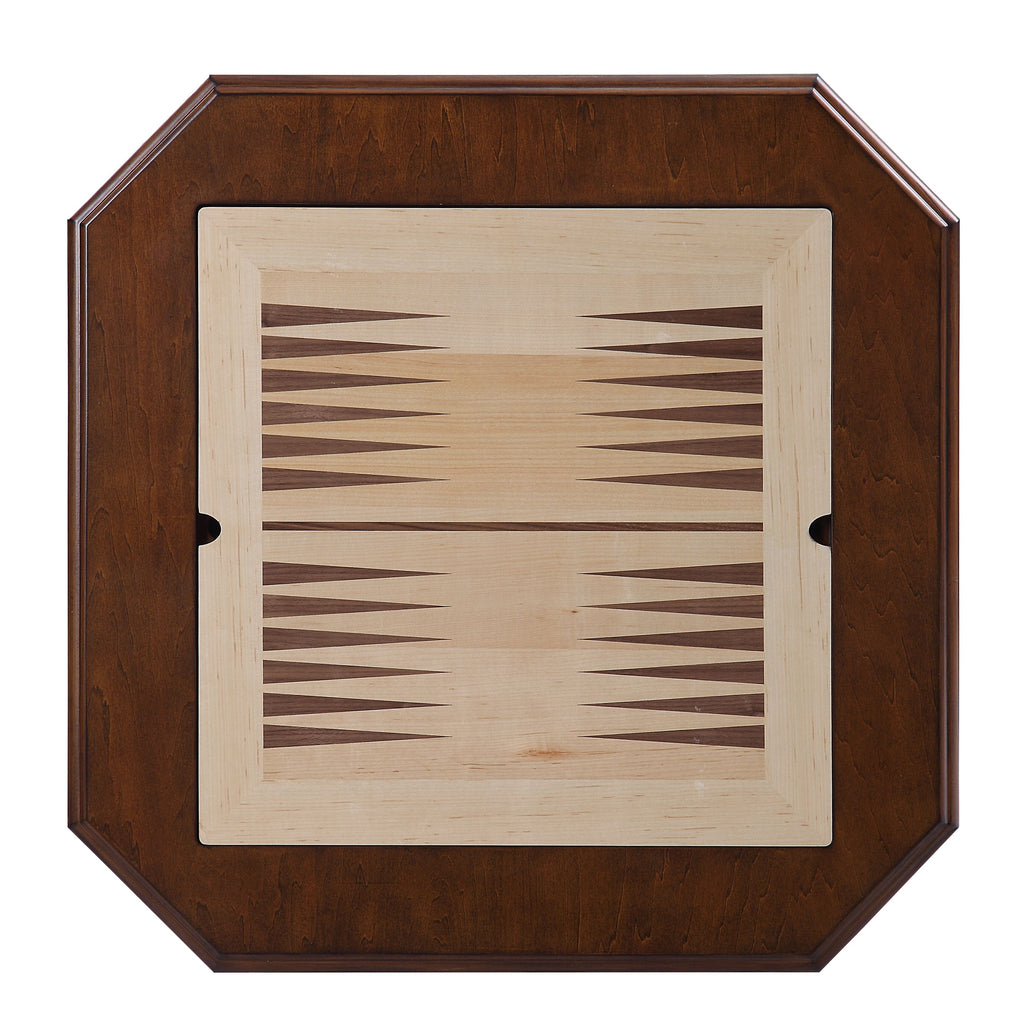 Bishop II Cherry Finish Reversible Chess Checker Game Table