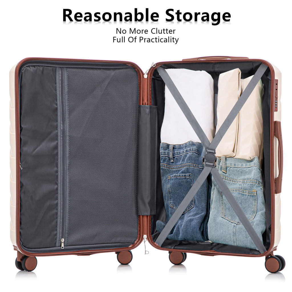 HIFINE TOURIST 20"/24"/28" 3 Pcs Set in ABS Spinner Wheel Luggage