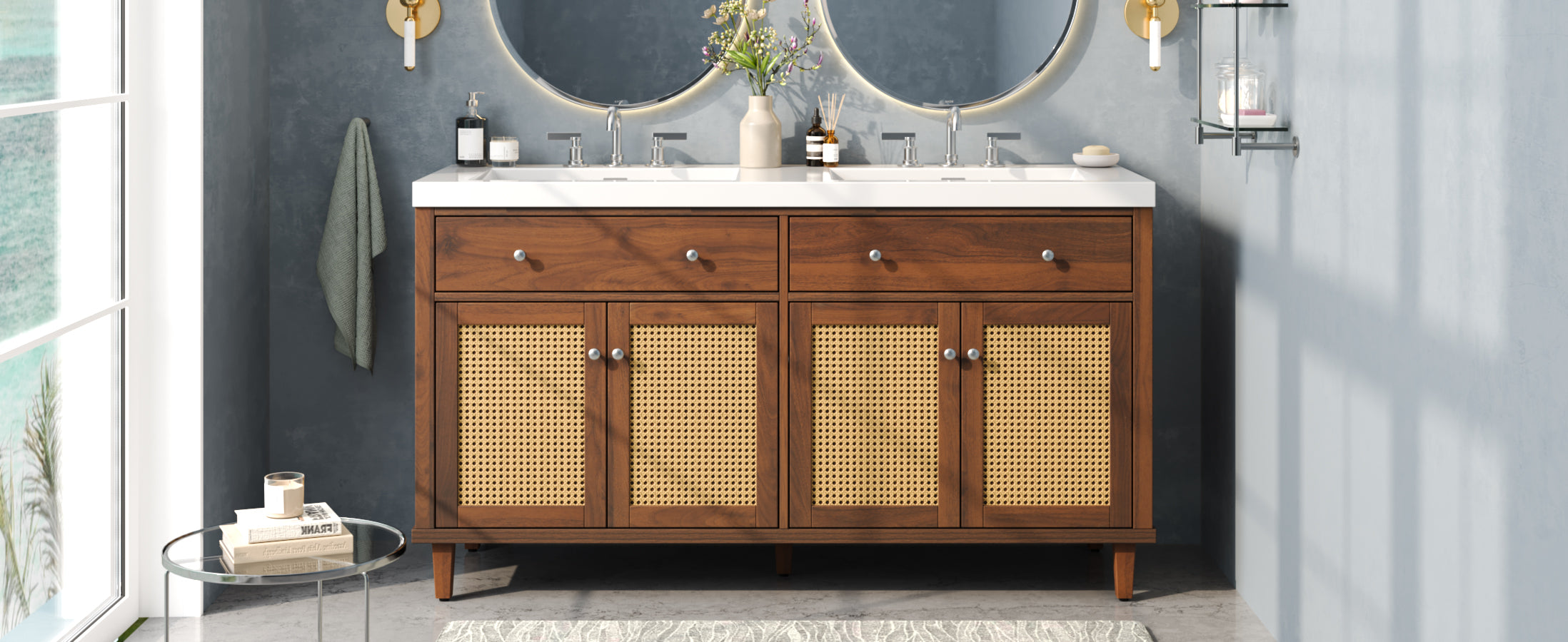 60 Inch Bathroom Vanity with Double Sink