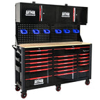 Wall-Mounted Double-Door Cabinet with Tool Rack