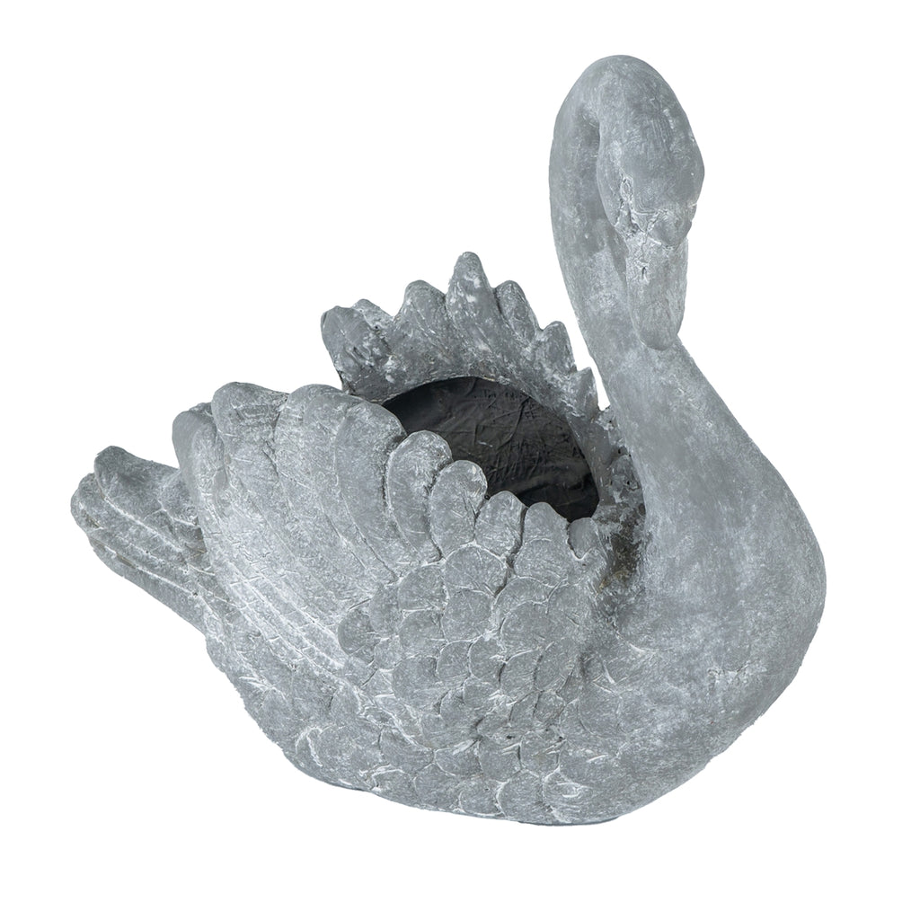 16.5x9x15.5" Mgo Swan Planter