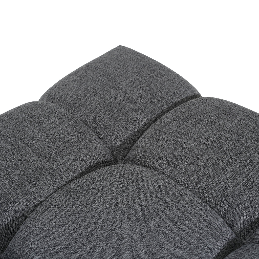 Modern Upholstered Deep Biscuit-style Tufted Ottoman