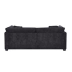 83.50" Modern Flared Arms Sofa (Black)