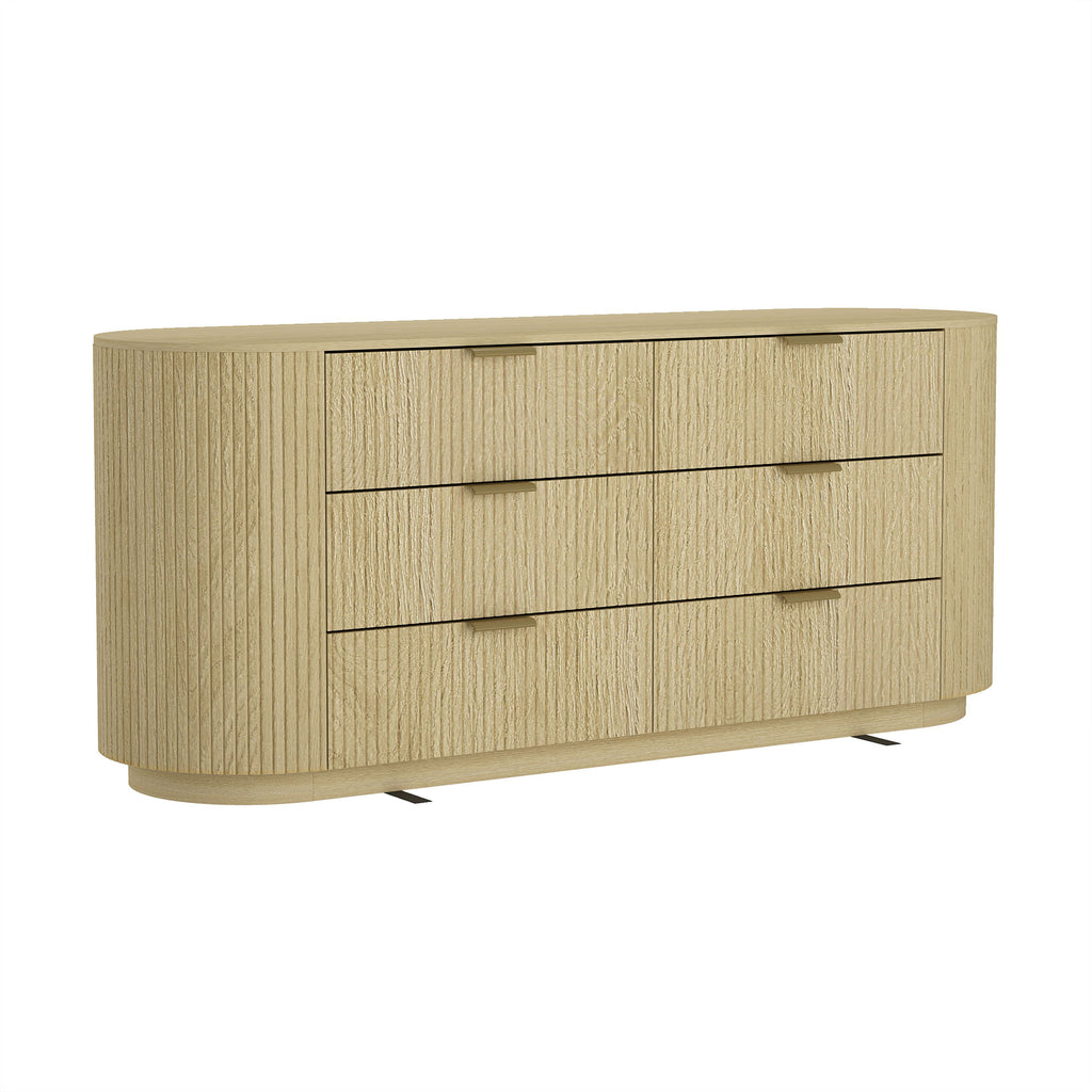 Olivia Modern 71.3" Double Dresser with 6 Drawers