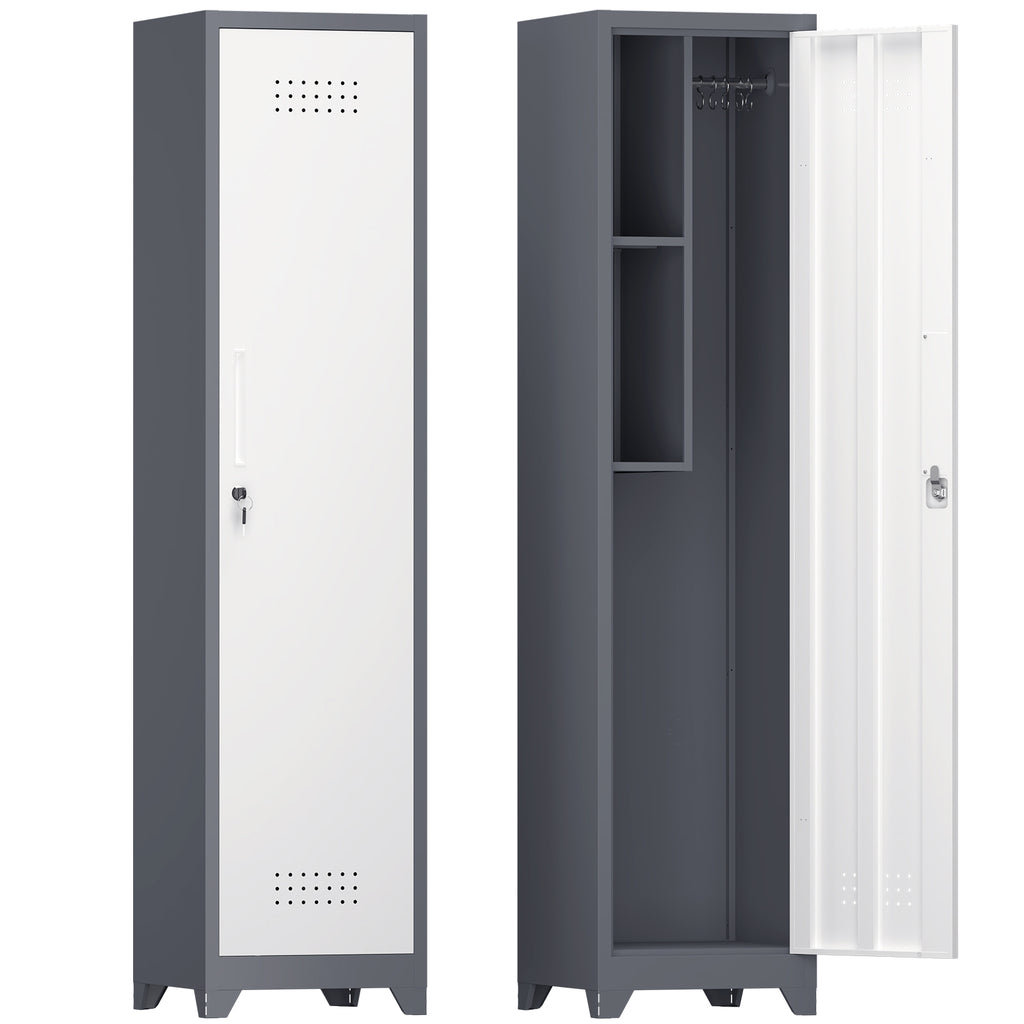 Metal Broom Storage Cabinet
