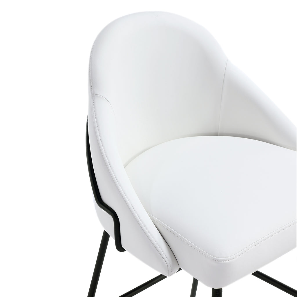 Gracie Metal Upholstered Barstool