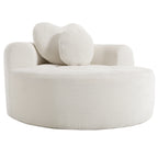 Round Sofa Bed with Memory Foam Sectional Couches for Living Room