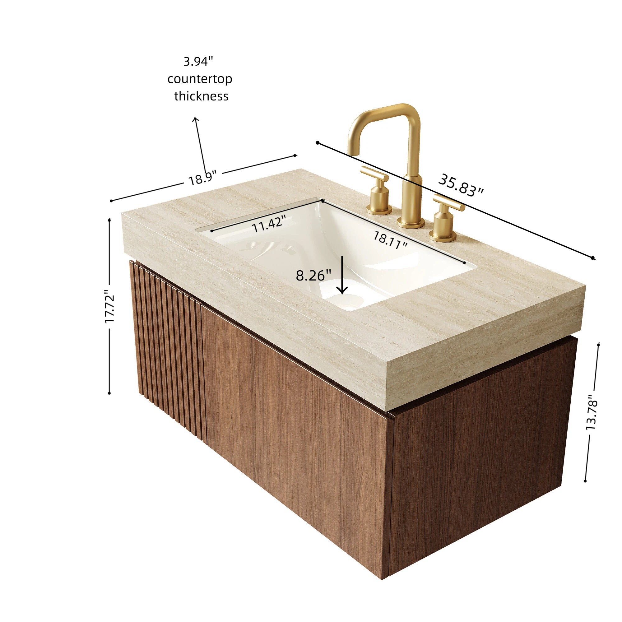 MURI 36" Bathroom Vanity & Sink