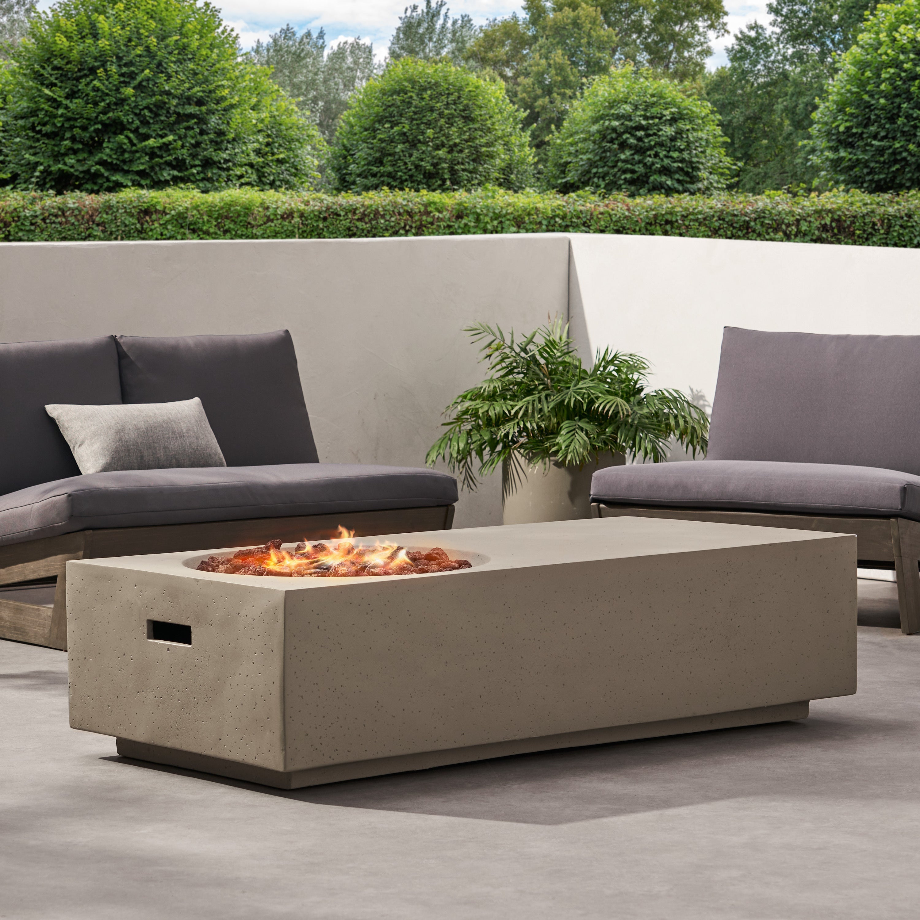 Rectangle 14.75' MGO Fire Pit - 50,000 BTU