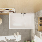 43" Acrylic Freestanding Bathtub with Seat